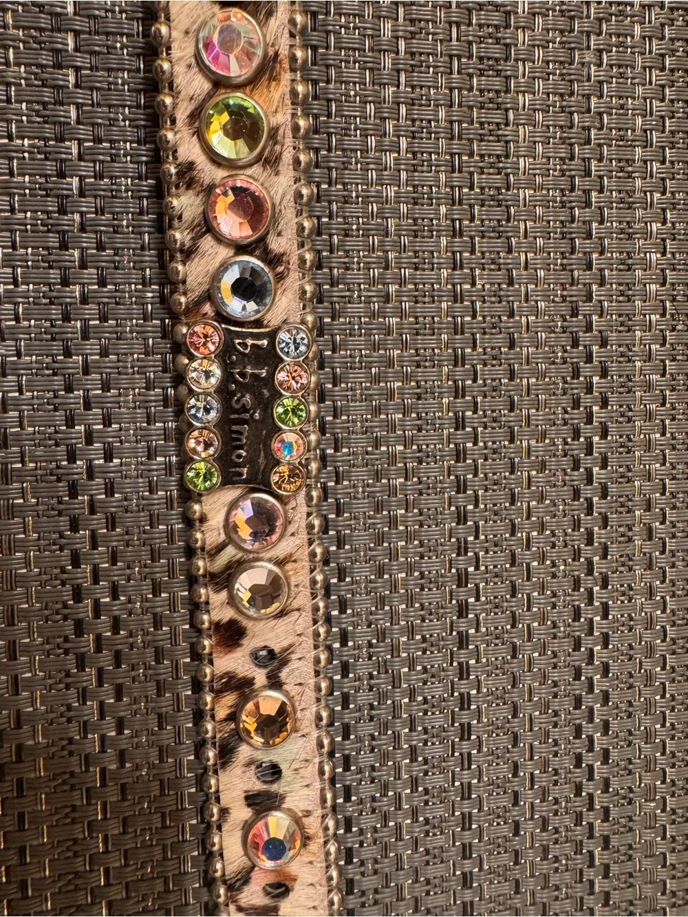 Authentic B.B. Simon Swavorski Crystal Pet Collar XS - Animal Print